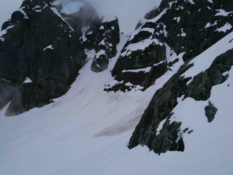 Gun Sight Gap bettween Sky Pilot and Ledge Mt. Squamish